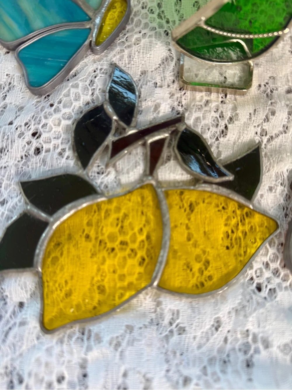Stained Glass Hanging Ornaments - Assorted Colors